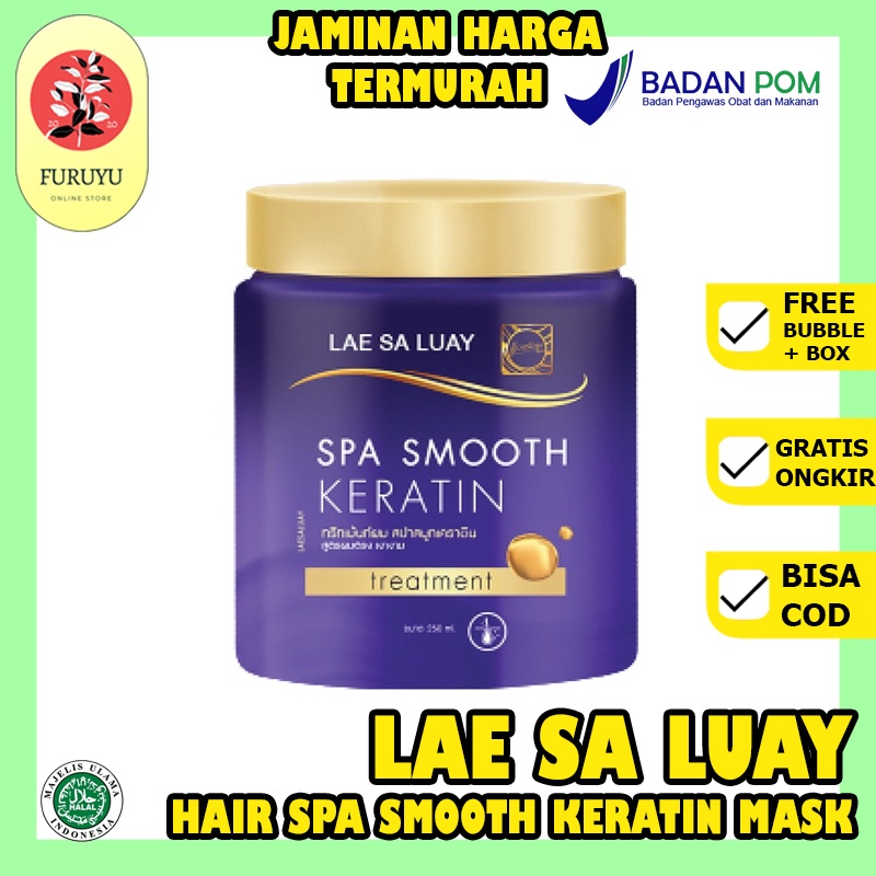 Lae Sa Luay Hair Spa Smooth Keratin Mask Masker Perawatan Rambut BPOM