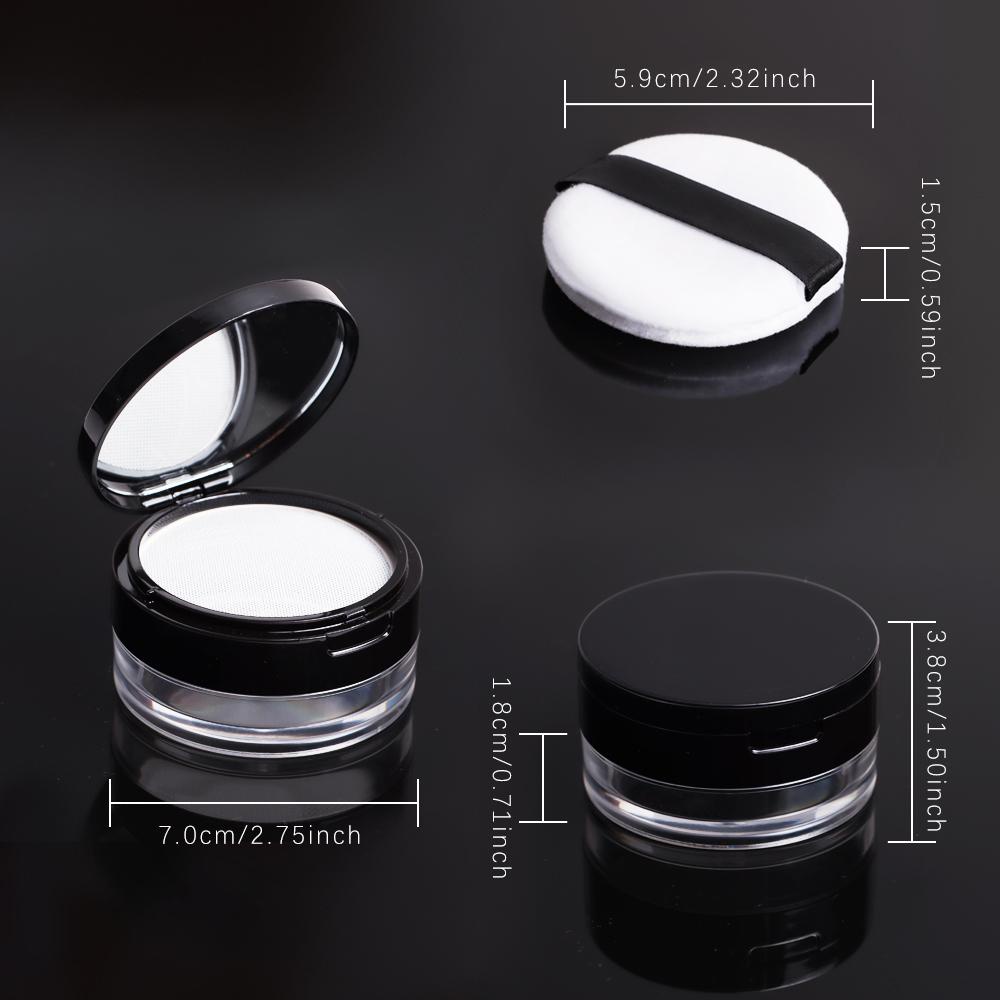 POPULAR 20g Portable Makeup Tools Touch Up Empty Case Loose Powder Box Takeout Grid Design Hot With Puff Mirror