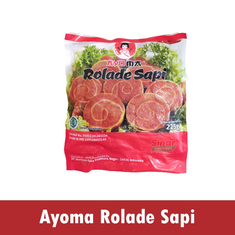 

[SINAR.FRESHMART] AYOMA BEEF ROLADE/ ROLADE DAGING SAPI [225gr]