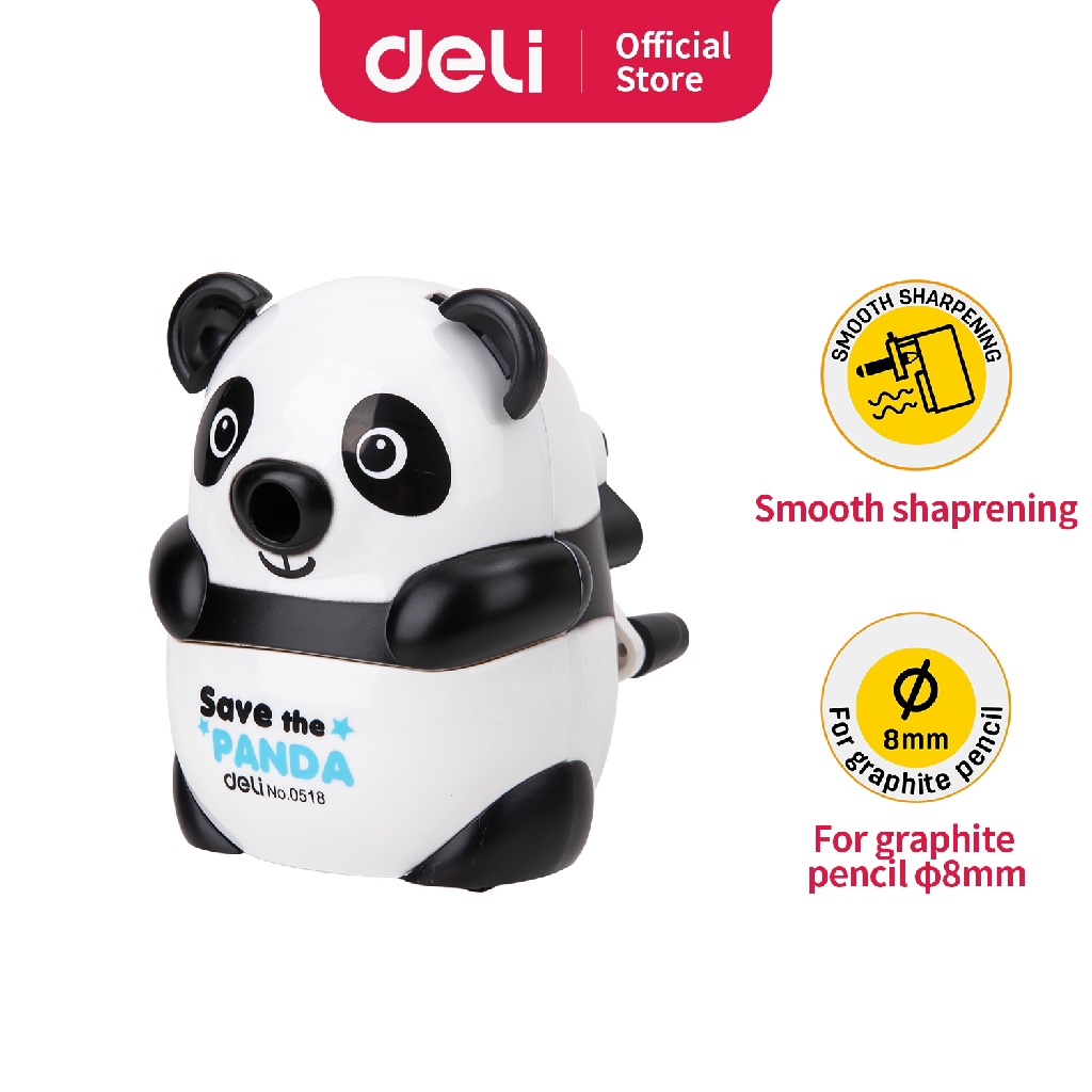 

DELI Rautan Putar/Meja Lucu Bentuk Panda Pisau Ekstra Tajam E0518