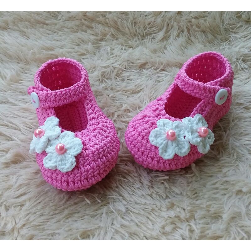 sepatu bayi rajut handmade cantik termurah terbaru