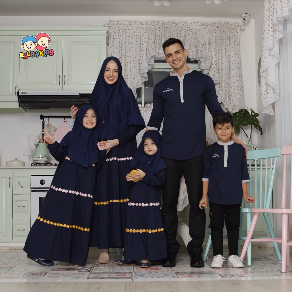 Raggakids Gamis Anak Polos Couple RG37 RGD37 Navy