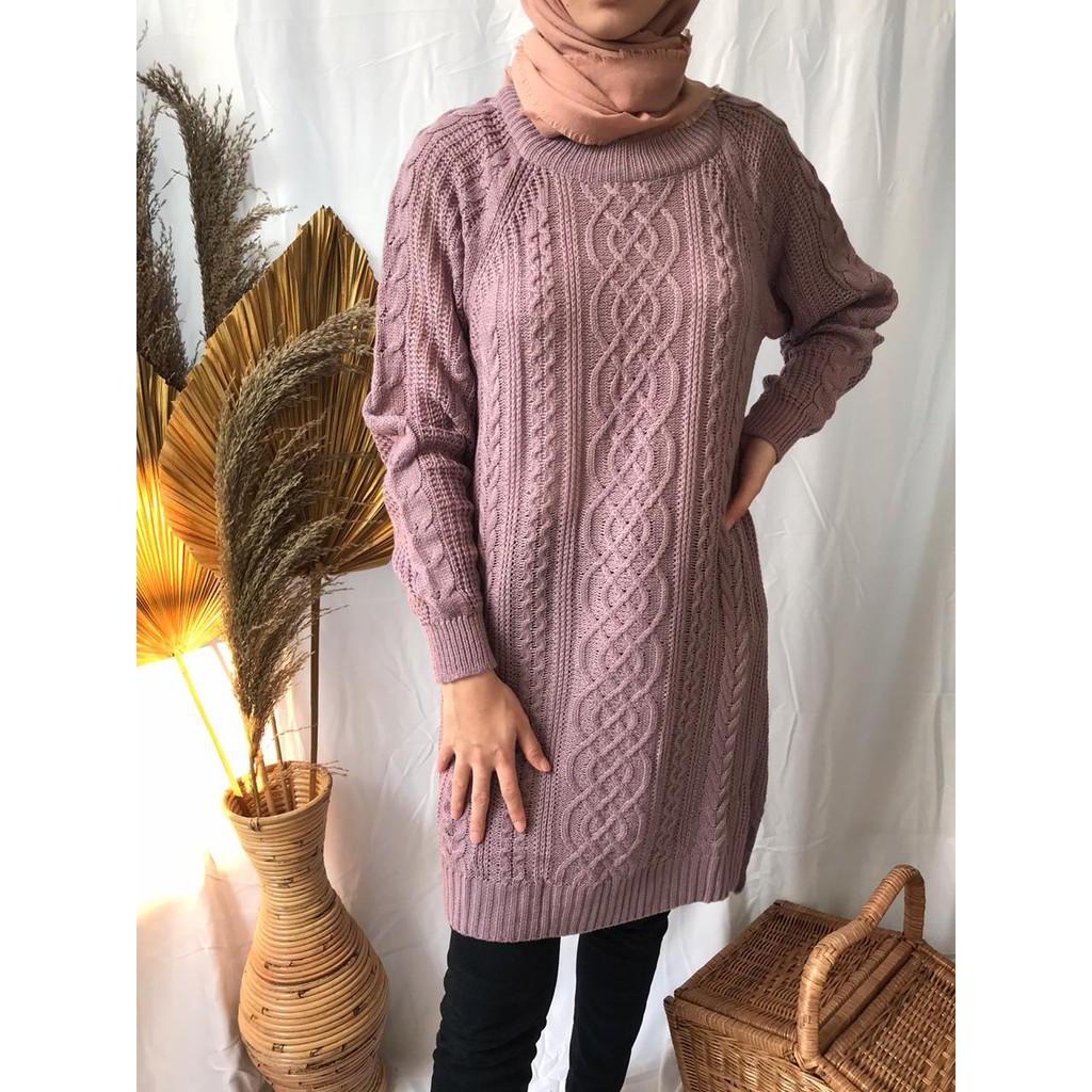 Tunik Rajut Premium Wanita / Tunik Rajut / Sweater Rajut Wanita