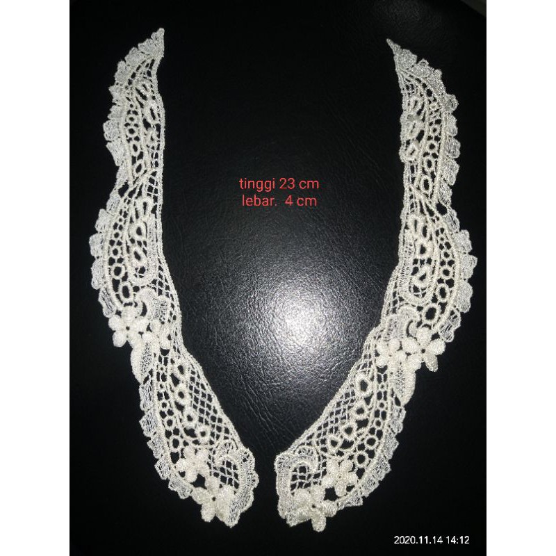 Renda bordir kerah renda dada renda bordir renda katun renda baju