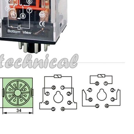 ➦ RELAY RELLAY OMRON MK2P-N AC 220V / MK2P-N DC12V / MK2P-N DC24V 8 KAKI ☻