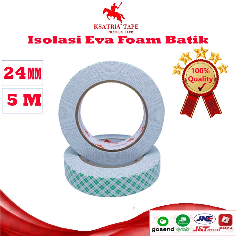 Jual Termurah Lakban Opp Tape Isolasi Eva Foam Batik Tape Double Tape Busa Putih Dunia