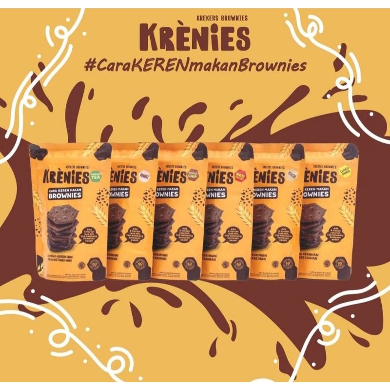 

Snack Kekinian KRENIES- makanan ringan krekers brownies