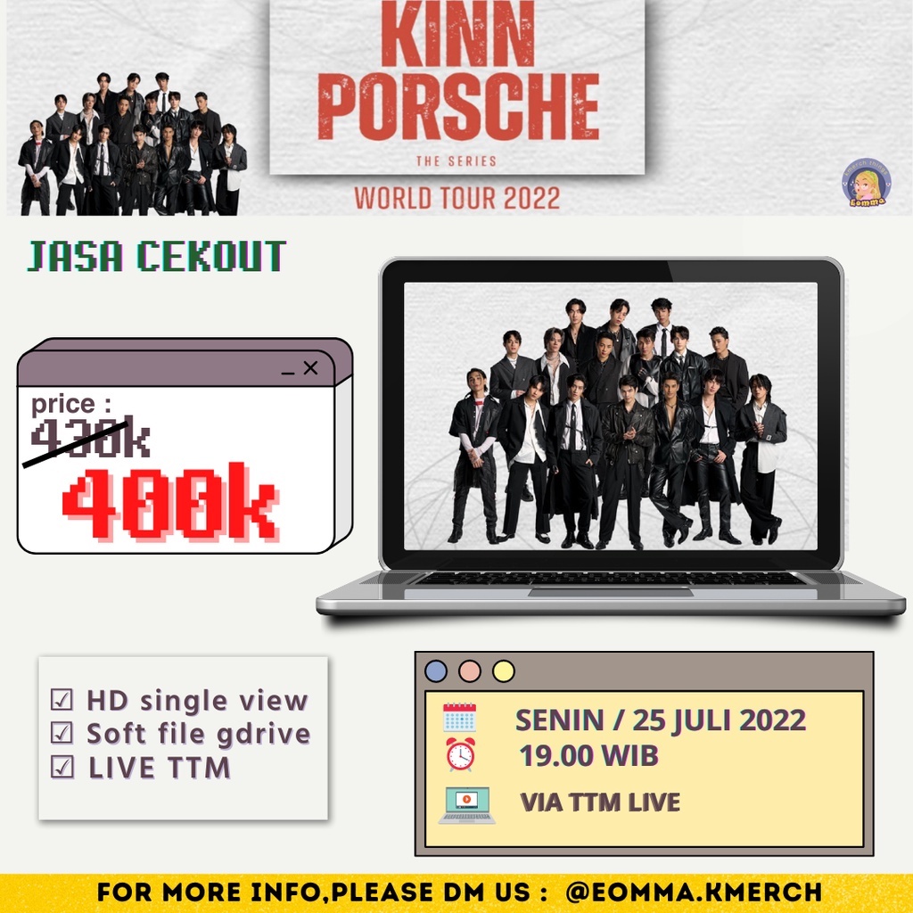 KINNPORSCHE LIVE STREAMING WORLD TOUR 2022 TICKET