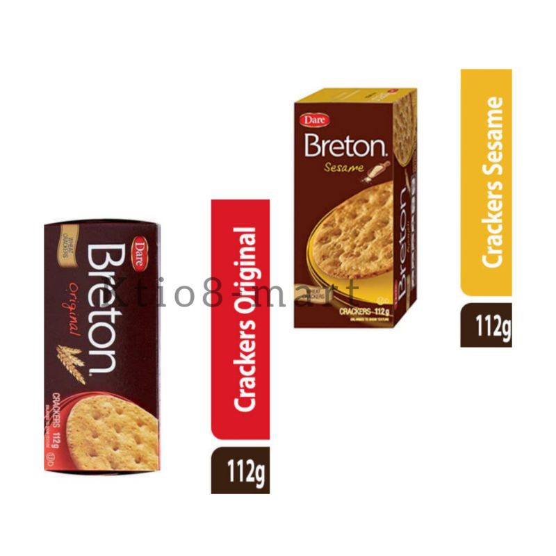 

Dare Breton Original Crackers 112gr/Sesame Crackers /Biskut Import