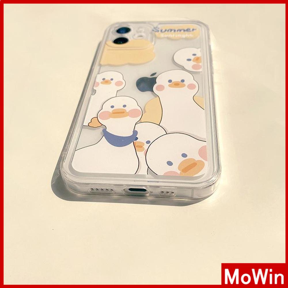 Casing Soft Case TPU Transparan Motif Awan / Bebek / Bebek Lucu Untuk Iphone