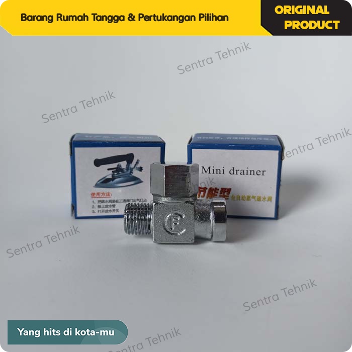 Steam Trap Mini Drainer Setrika Uap Boiler Laundry 1/4&quot; Medium Quality ( DUS BIRU )