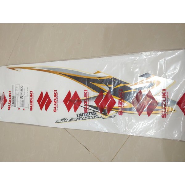 Stiker Bodi & Lis Body & Striping Skywave 2010 Putih Original Suzuki