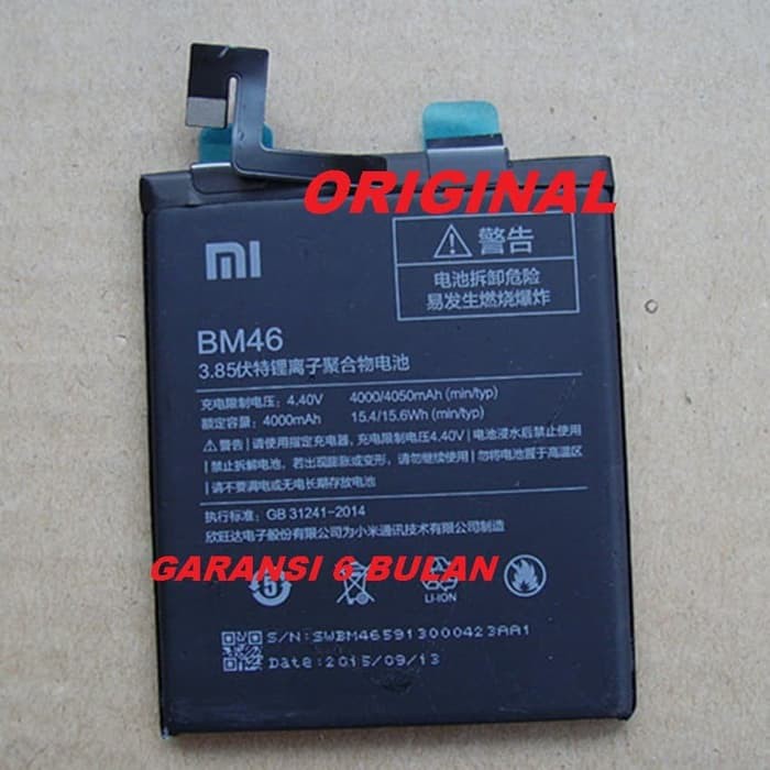 Baterai XIAOMI BM46 Redmi Note 3 Original