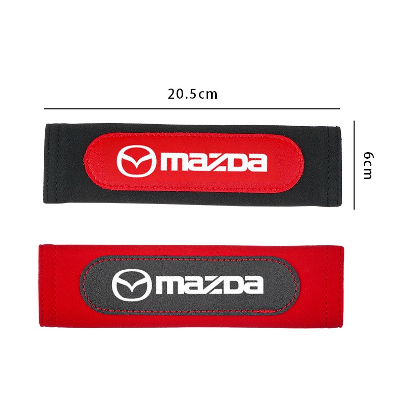 2 Pcs Cover Pelindung Sabuk Pengaman Mobil Bahan Kulit suede Untuk Mazda 3 2 5 6 CX3 RX8 BT50 CX8 CX30 RX7 626 CX7 NX5 CX3 Axx Azm