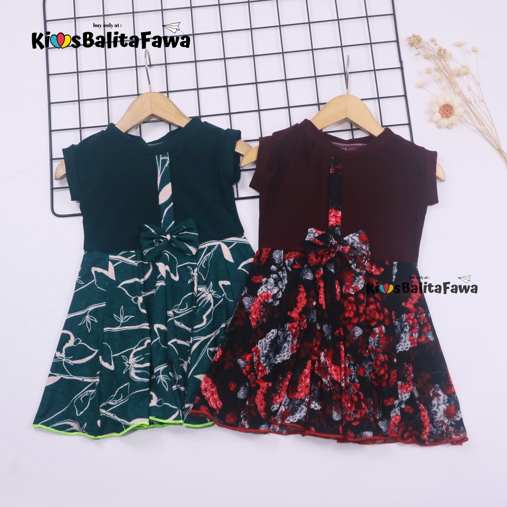 Dress Lala Bayi Uk 3-18 bulan / Baby Anak Perempuan Murah Dres Batik Yukensi Baju Adem  Motif