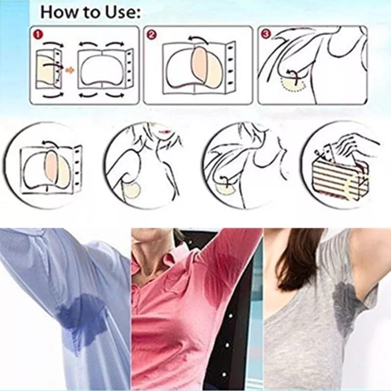 Armpit Pad Underarm Bantalan Penyerap Keringat Ketiak Pad Ketek Burket Anti Basah Keringat Sekali Pakai