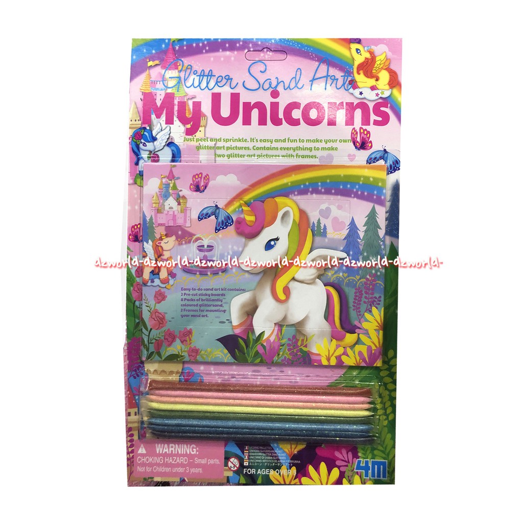 4M Glitter Sand Art My Unicorn Mainan Menghias Pasar Kuda Poni