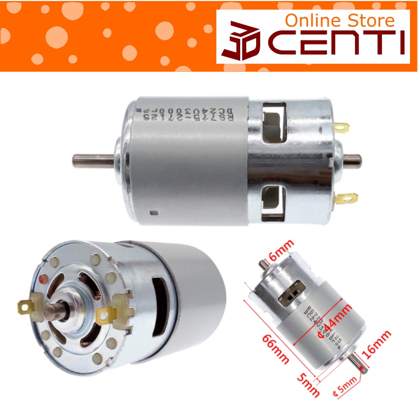 DC 12V Motor 775 double Ball Bearing 3000 6000 15000 rpm RS775 Dinamo Mesin DIY