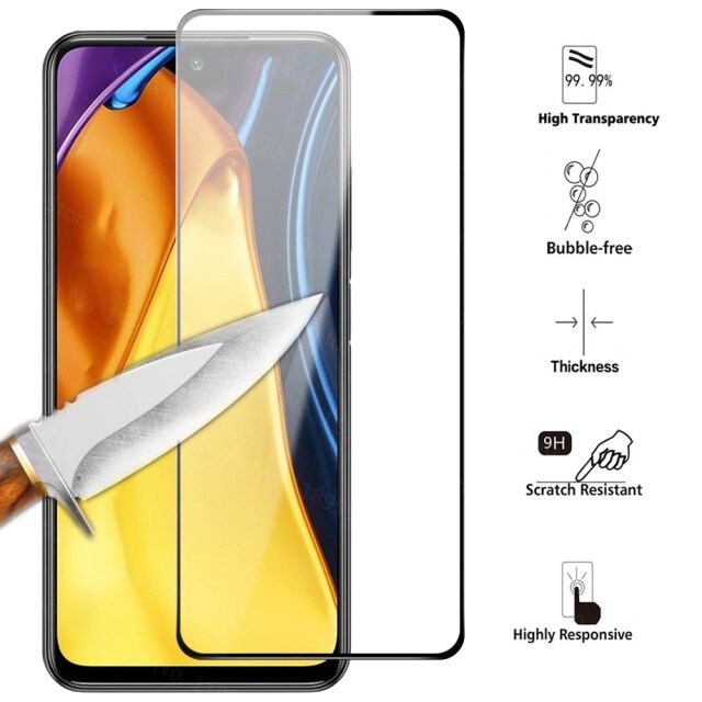 POCO M3 PRO 5G TEMPERED GLASS 2IN1 FULL LAYAR &amp; KAMERA