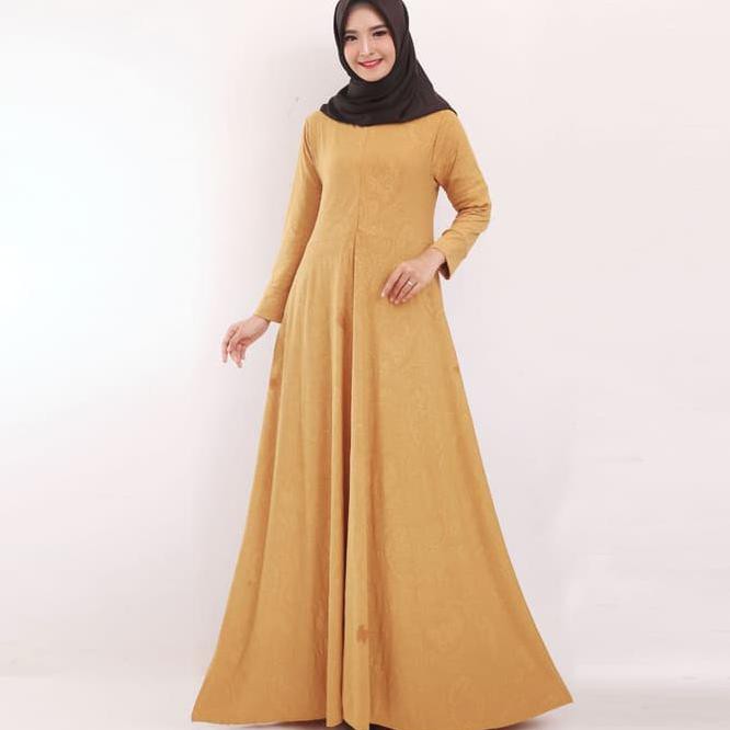 Siy1 Baju Gamis Wanita Terbaru Gamis Jumbo Xl Gamis Polos Jersey Embos 9862 - Hitam R7Cr