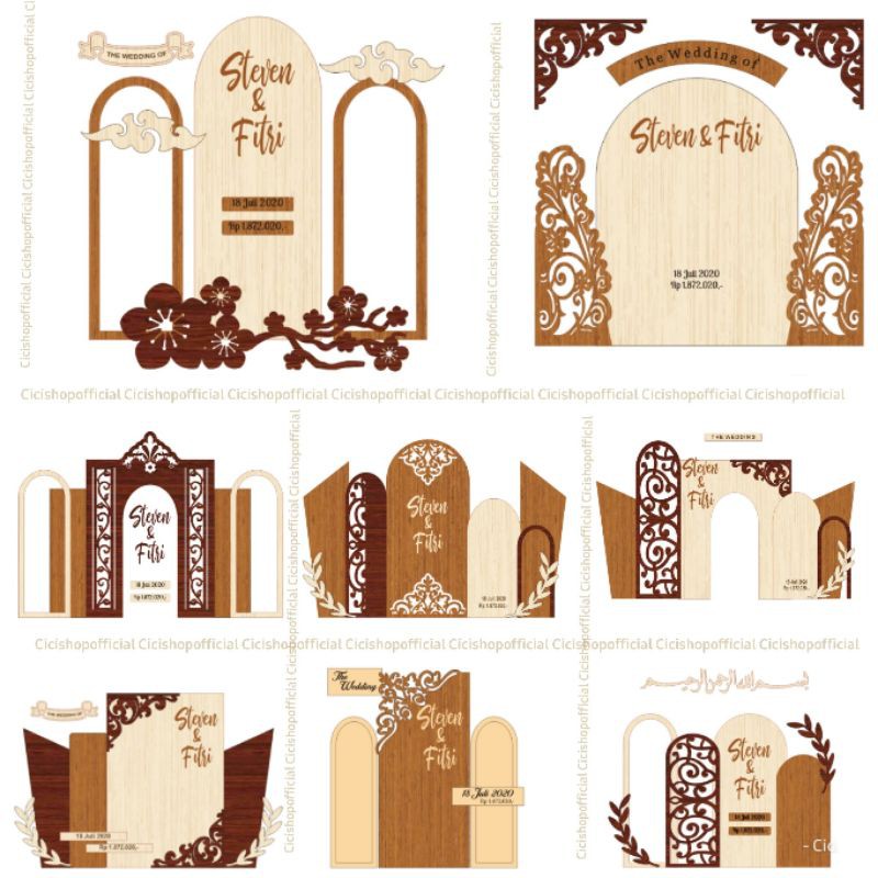 PO ukiran mahar mdf/plywood/triplek/polistur/ukiran mahar 30x30/ukiran kayu/ukir kubah/ukir kayu