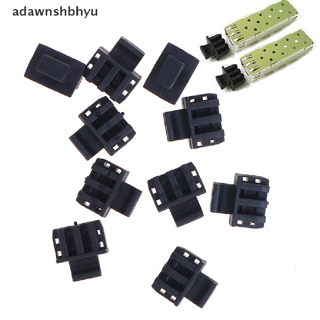 Adawnshbhyu 10pc Penutup Pelindung SFP Fiber Module Covers Dust Cap Cage Colokan Debu