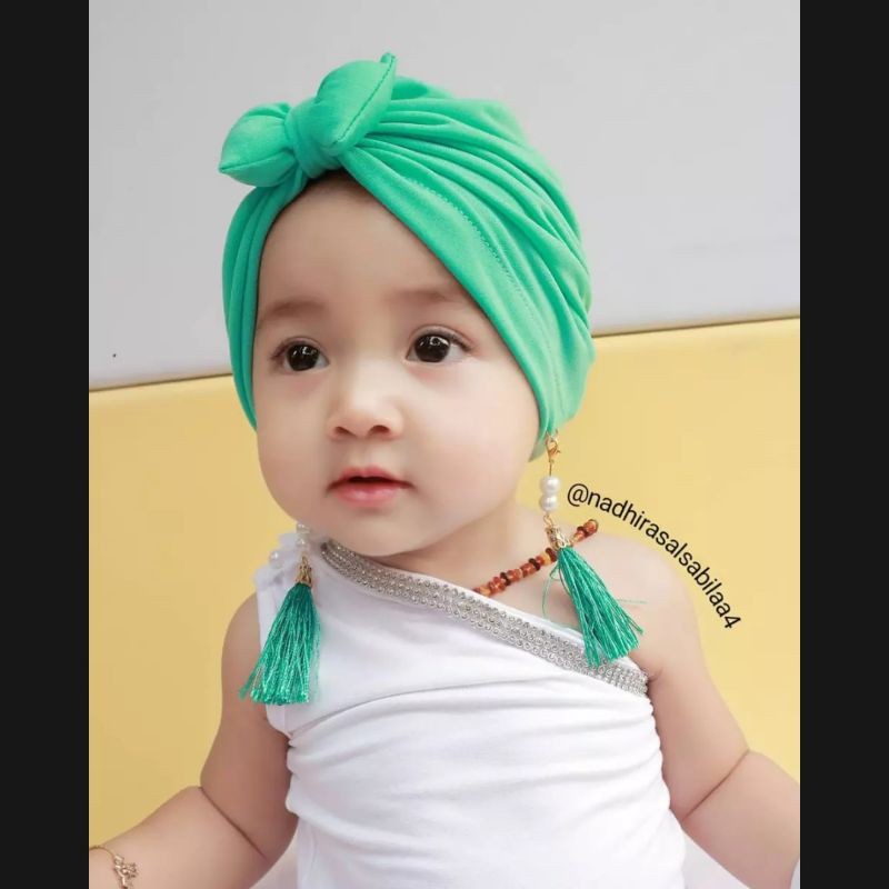 turban Rawis anak bayi perempuan Usia 0 - 3 Tahun | ciput baby new born 6 - 2 thn | bandana Baby Girl newborn import Premium lucu 1 - 5 Bulan