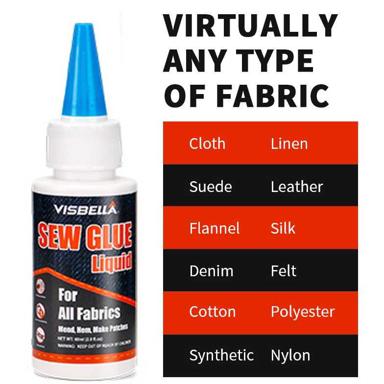 

39D5 Visbella Cairan Liquid Lem Perekat Khusus Kain Kulit Sew Glue 60Ml 255