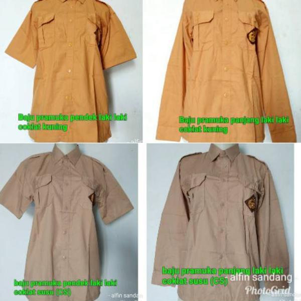 Paling Diminati.. baju pramuka pria SD SMP SMA lengan pendek panjang seragam sekolah