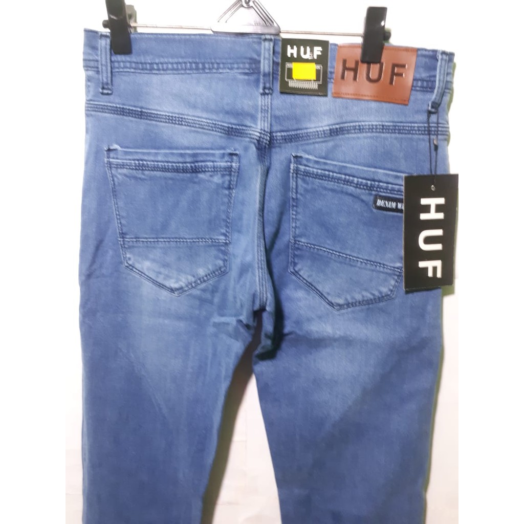 Celana Jeans Pria Premium biru hiitam size 27 sampai 38