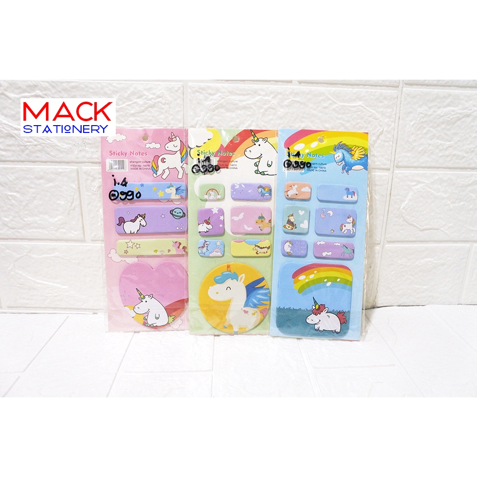 

Stick Note Fancy UNICORN N 870 / Sticky notes / Pembatas Buku Kertas