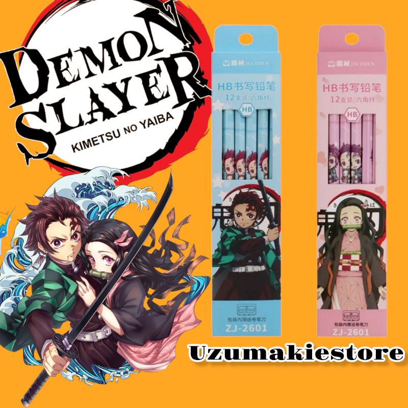 

Alat Tulis Pensil Karakter Pencil Anime Kimetsu No Yaiba Tanjiro Nezeko Zenitsu