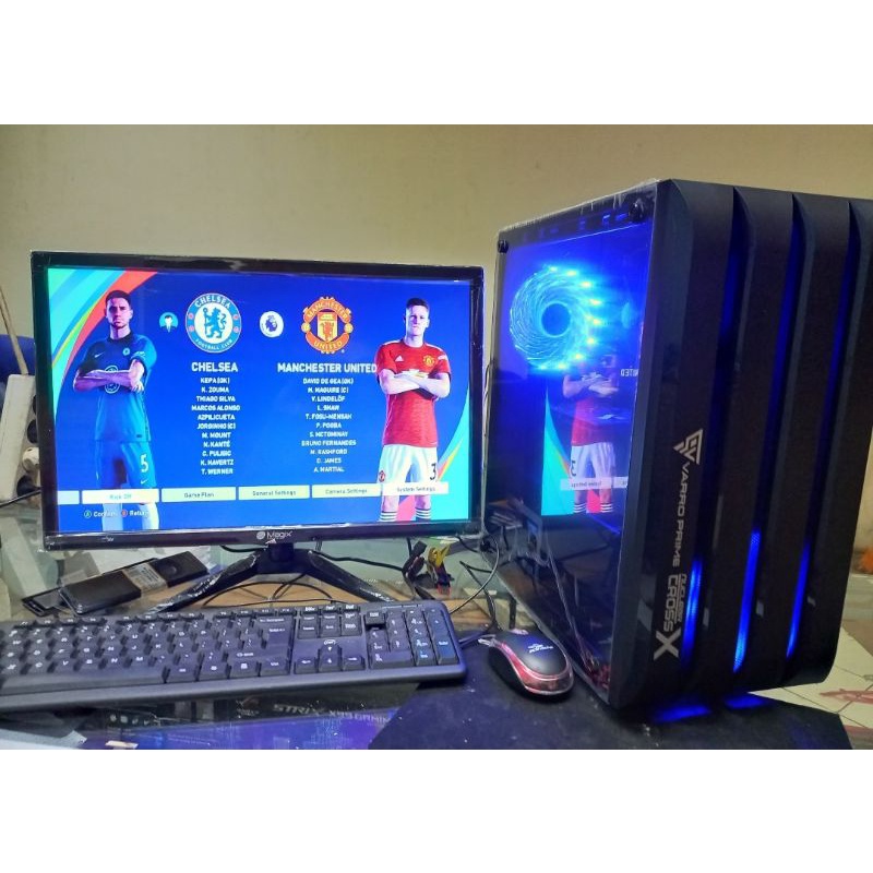 Pc gaming lengkap + Lcd 19 wide siap pakai