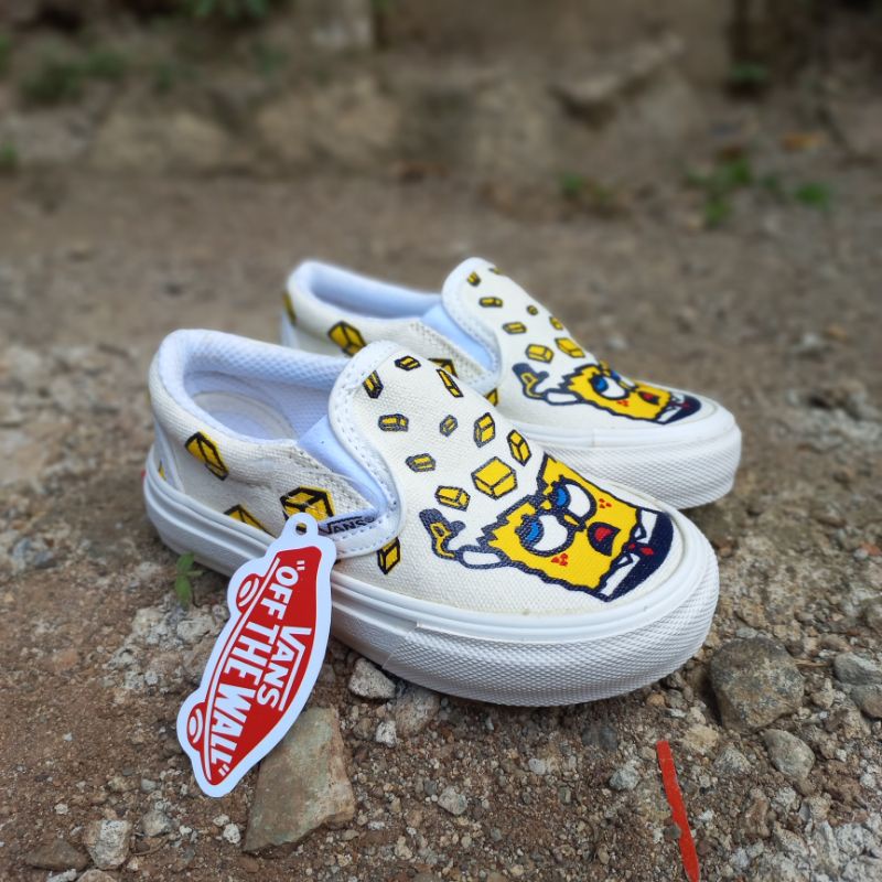 Sepatu couple vans slip on spongebob anak dan dewasa