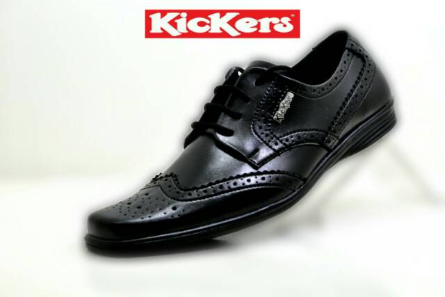 BIG SALE !! Sepatu Casual Formal Pria Pantofel Slop Kickers Hitam Kulit Sintetis Kerja Kantor