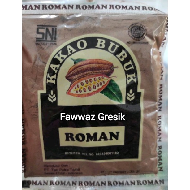 

(eceran).Kakao Bubuk Roman 35gr / Coklat Bubuk Cocoa Powder Coklat bubuk Roman / Kakao Bubuk Roman MURAH 35 Gram Sachet MURAH