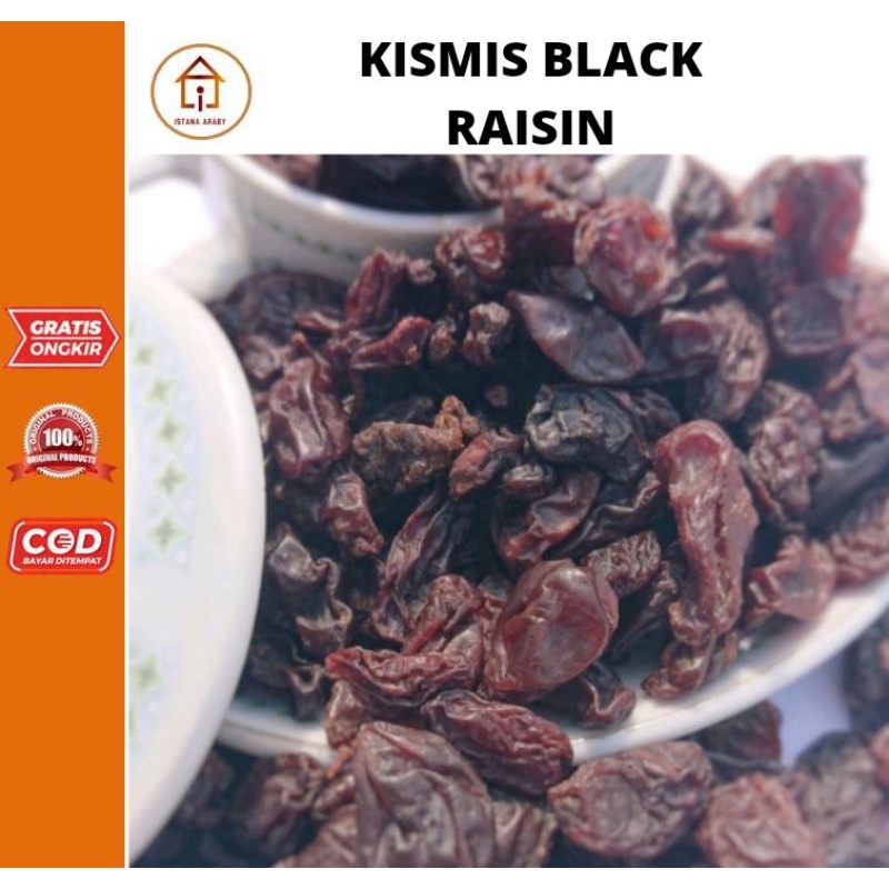 

KISMIS BLACK RAISIN 100 GRAM / KISMIS HITAM 100 GRAM / DARK RAISIN / KISMIS
