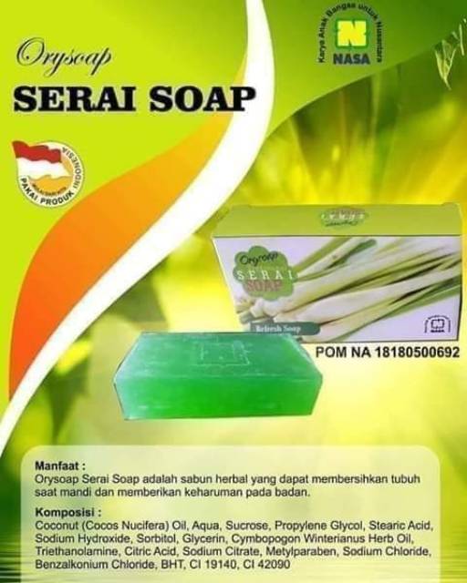Sereh Soap Nasa - Sabun Sereh Nasa