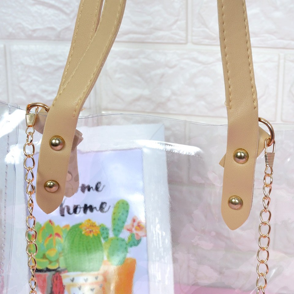 Tote bag JUNE transparan fotografi versi korea TM-3002