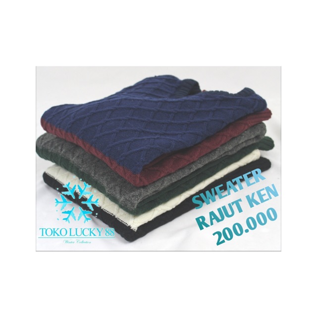 IMPORT BELI 2 GRATIS 1 Sweater Rajut Wool Musim Dingin Infinity Baju Winter Ken