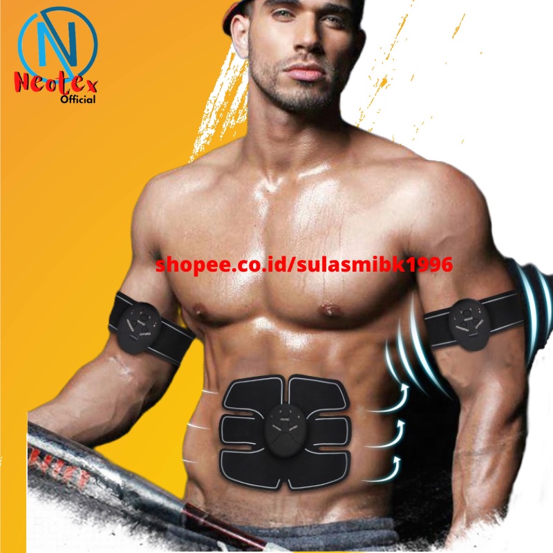 Alat Pembentuk Otot Six Pack Muscle Stimulator Trainer Perlengkapan Gym Abdominal Stimulator