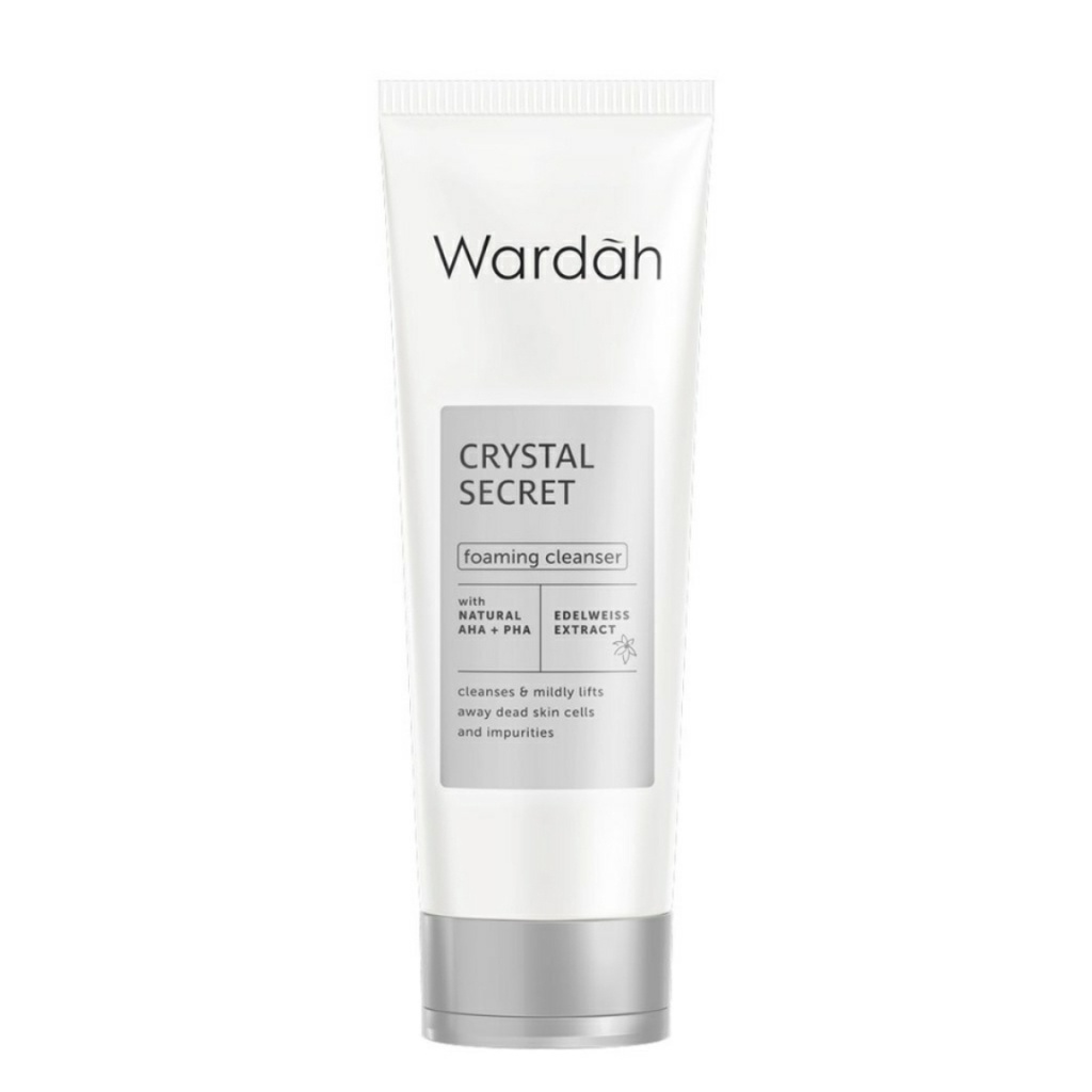 WARDAH CRYSTAL SECRET Foaming Cleanser with Natural AHA+PHA 100 ml - Sabun Cuci Muka WARDAH