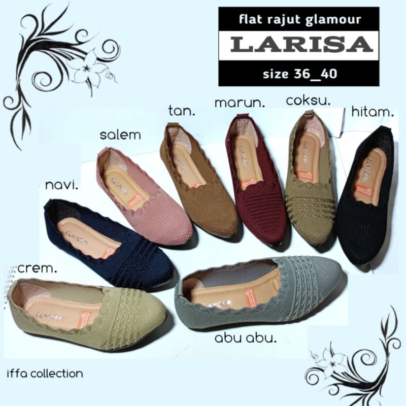 sepatu flat rajut import glamour original