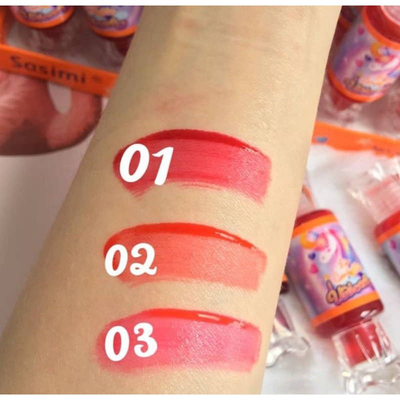 6PCS LIP TINT SASIMI WATER CANDY UNICORN S-1989/S1915