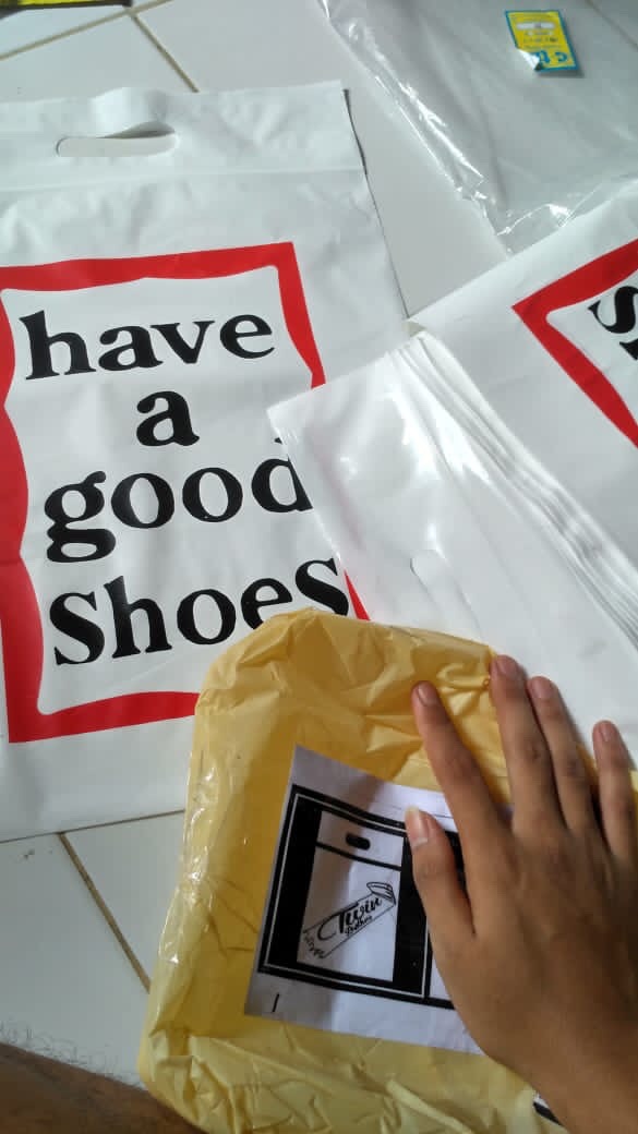 Plastik Klip Pond Ziplock 30x40 2 Warna Sablon - Custom Desain Design Sendiri Untuk Sepatu Baju Dll