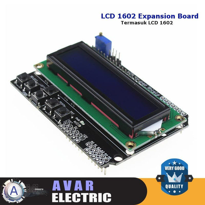 LCD 1602 Blue screen Expansion Board Push Button untuk Arduino uno