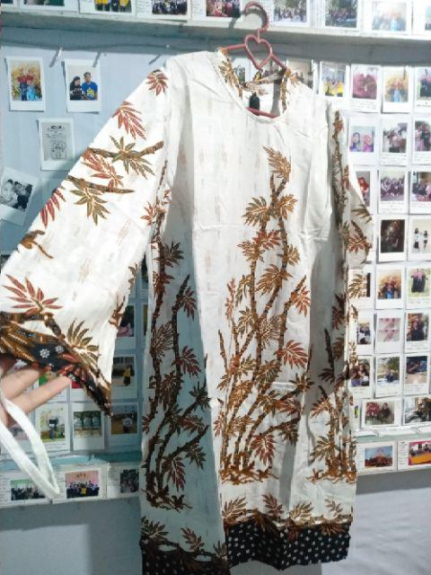 Terlaris Serut Genes Jelita Tunic Navbor Yelbor Whitbor Creambor Tunik Batik Modern Hrb030 Dolbi Dob