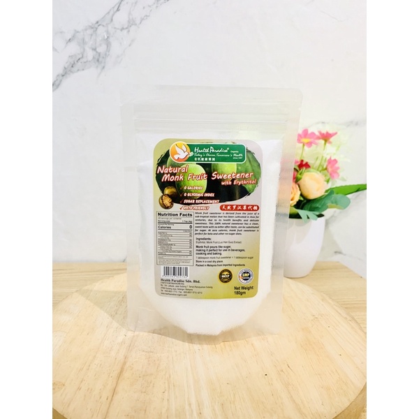 

health paradise Food Monk Fruit Sweetener / Monkfruit 180g