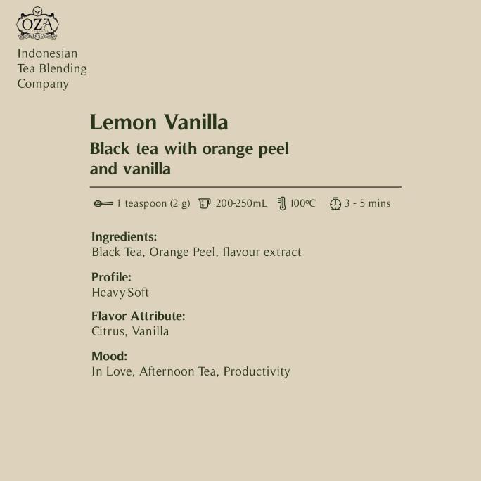 

[[BISA COD]] OZA Tea - Lemon Vanilla | Black Tea | 40 gram (20 cups) BOOM SALE Kode 1196