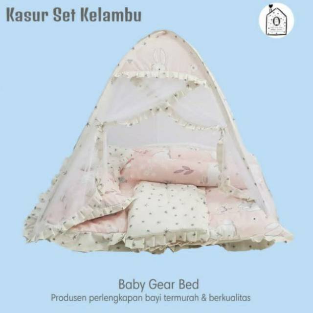 BABYGEAR.BED kasur bayi set kelambu bedcover